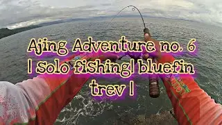 Ajing Adventure no. 6 | solo fishing| rock fishing| #ajingfishing #bluefintrevally