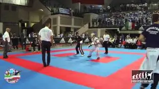 Philipp Pollheimer AUT v Tamas Kopradi HUN Junior WAKO World Championships 2014