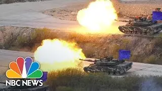 U.S., S. Korean Troops Conduct Live-Fire Drill, As Public Jeer Missile Defense System | NBC News