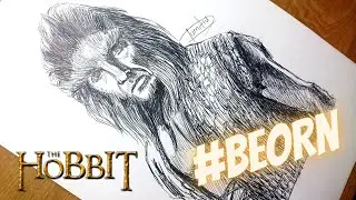 The Hobbit is  #Beorn in Portrait Draw! ballpoint sketch