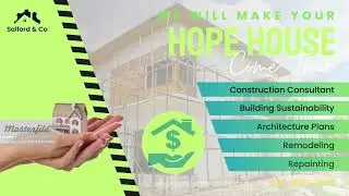 Yellow Black Modern Home Renovation Construction Facebook Cover