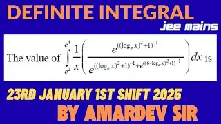 THE VALUE OF INTEGRAL e^4,e^2 1/x (e^((logex)^2+1)-1/e((logex)^2+1-1+e((6-logex)^2+1)-1
