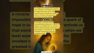 What is [Miracle] in spanish #vocabulary #short #spanishfluency   #spanishforbeginners #espa&ntilde;ol
