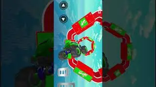 Monster Truck AIR CIRCLE Long Jump 😱 | Mission Complete #monstertruckrace #monstertruckgame