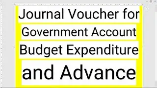 Journal Voucher for Government Account Budget Expenditure and Advance HariEducationNews,