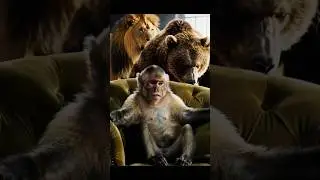 Lion and bear working under Monkey 😢🥰🤟🏻 #viral #trending #short