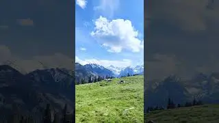 Peaceful Mountain View | Breathtaking Nature Scenery with Blue Sky and Snow Hills |4K Relaxing Video