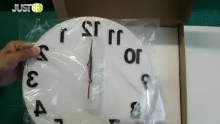 Reverse Unusual Numbers Backwards Modern Decorative Wall Clock Watch Excellent Timepiece For Wall