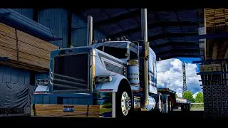 Hauling Corogated Pipes | ATS | PM 389 | 4k | PM Wade Step Deck |