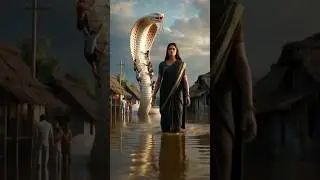 Girl and the Serpent | Emotional Rescue and Village Survival Story #aishorts #aistory #aivideo