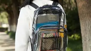 🔍 Clear & Convenient! Amazon Basics Transparent School Backpack 🎒