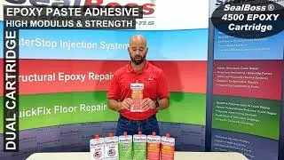 Epoxy Paste Hi Mod Gel Bonding Adhesive & Surface Seal | Dual Cartridge | SealBoss 4500 F
