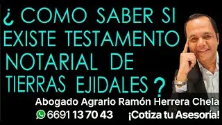 &iquest;C&oacute;mo saber si existe testamento notarial de tierras ejidales?