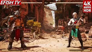MK2 Movie Shao & Goro vs Quan Chi & Shujinko (Hardest AI) - Mortal Kombat 1