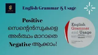 Transformation of Affirmative to Negative | Module 3| English Grammar & Usage| Calicut University