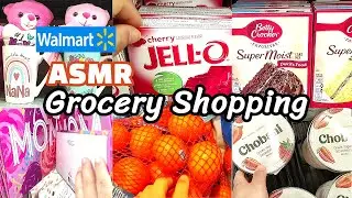 WALMART | Grocery Shopping ASMR | Grocery Vlog | Satisfying Video❤️No Talking