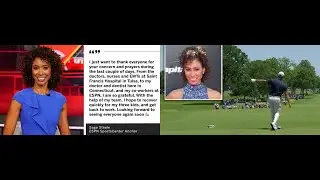 Sage Steele of ESPN Covered in Blood Hit with Golf Ball at PGA Championship from a Jon Rahm Tee Shot