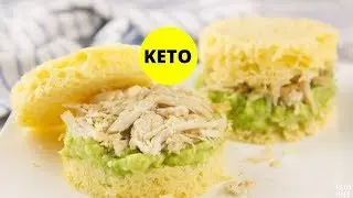 90 Second Keto Bread Chicken Sandwich