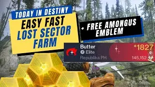 FAST 2 Minutes EXOTIC Armor Farm in Lost Sector Today + AMONGUS EMBLEM CODE How to get in Destiny 2
