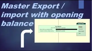 Master Export / Import