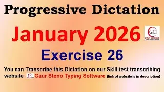 Progressive January 2026 Dictation 80 WPM 100 WPM || Gaur Shorthand Classes || SSC English Shorthand