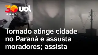 Tornado atinge cidade no Paraná, provoca destruição e assusta moradores; vídeos mostram fenômeno