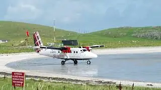 Barra Airport is on the beautiful white sands, no hard tarmac.