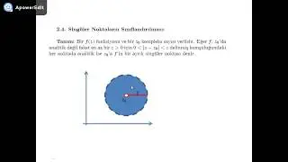Kompleks Analiz 2 (2.4.  Singüler noktaların sınıflandırılması)