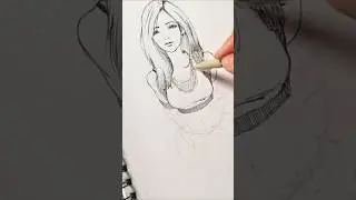 Manga doodle fun Tifa Sketch #shorts #sketchbookart