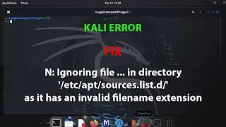 KALI FIX: N: Ignoring file ...'/etc/apt/sources.list.d/' as it has an invalid filename extension