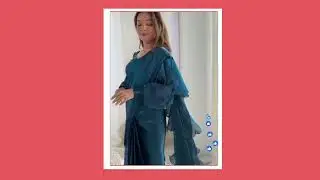 Ready To Wear Teal Blue Colour Jimmy Choo Saree