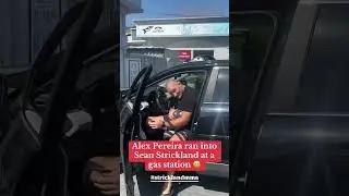 Alex Pereira ran into Sean Strickland 🤣 (via alexpoatanpereira/IG) #shorts