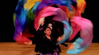 Abanicos de seda. Fusion Bellydance. Inframundo.  Danza Oriental. OFRENDA.