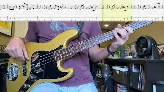 American Girl by Tom Petty and the Heartbreakers Isolated Bass Cover with Tab.