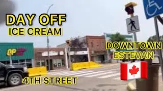 DAY OFF  ICE CREAM | 4TH STREET DOWNTOWN ESTEVAN SASKATCHEWAN | BUHAY CANADA 🇨🇦