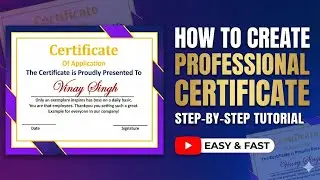 MS Word me Professional Certificate kaise banaye 🏆Step-by-step | Hindi | Beginner Friendly