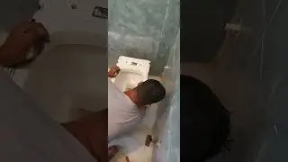 One piece commode installation