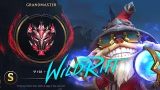 WILD RIFT ZIGGS GAMEPLAY | 100% ZIGGS DRAGON LANE IN GRANDMASTER TIER (BUILD AND RUNES)