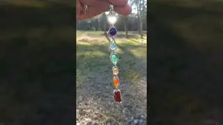 SOLD: 7-Chakras Phenacite Sugilite Apatite Aventurine Topaz Opal Jasper Sterling Reiki Pendant 002