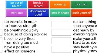 Health and fitness vocabulary