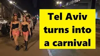 Let the Purim madness begin! Tel Aviv's nightlife ignites on Nahalat Binyamin! (Zahi Shaked)