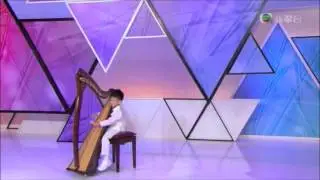 Cayden's Solo Performance on TV  (Long Long Ago) 豎琴表演 豎琴中心 Harp Centre Hong Kong Harp Performance