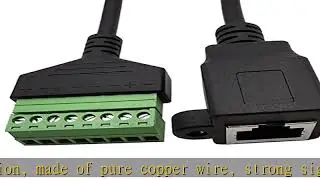 Jienk 2Packs RJ45 Female to 8 Pins Screw Terminal Block Adapter for Cat7 Cat6 Cat5 Ethernet Extende