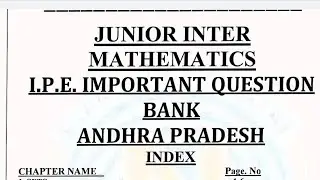 Maths Important Questions (Exam Oriented)