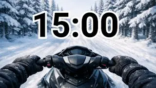 15-Minute Snow Ride Focus Timer | Calm Winter Motion