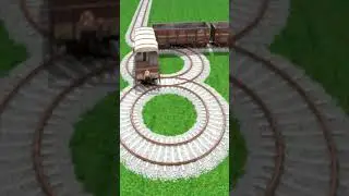Extreme Crazy Train Drift On Dangerous Tracks 😱🔥 BeamNG.Drive - Train Simulator #Shorts