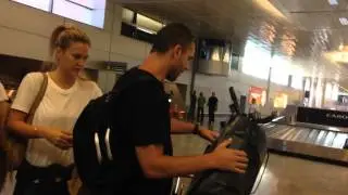 #NYLtrip to Israel: Bar Refaeli gets her luggage in Tel Aviv