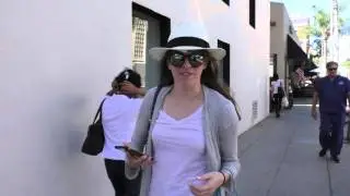 Danielle Panabaker walking on Bedford in Beverly Hills