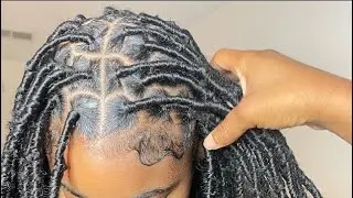How to Seamless Knotless soft loc tutorial 28”| Mayde Beauty Modern Locs