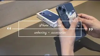 【Unboxing Vlog】🍎iPhone 13 Blue unboxing + accessories✨ #iphone13 #unboxing